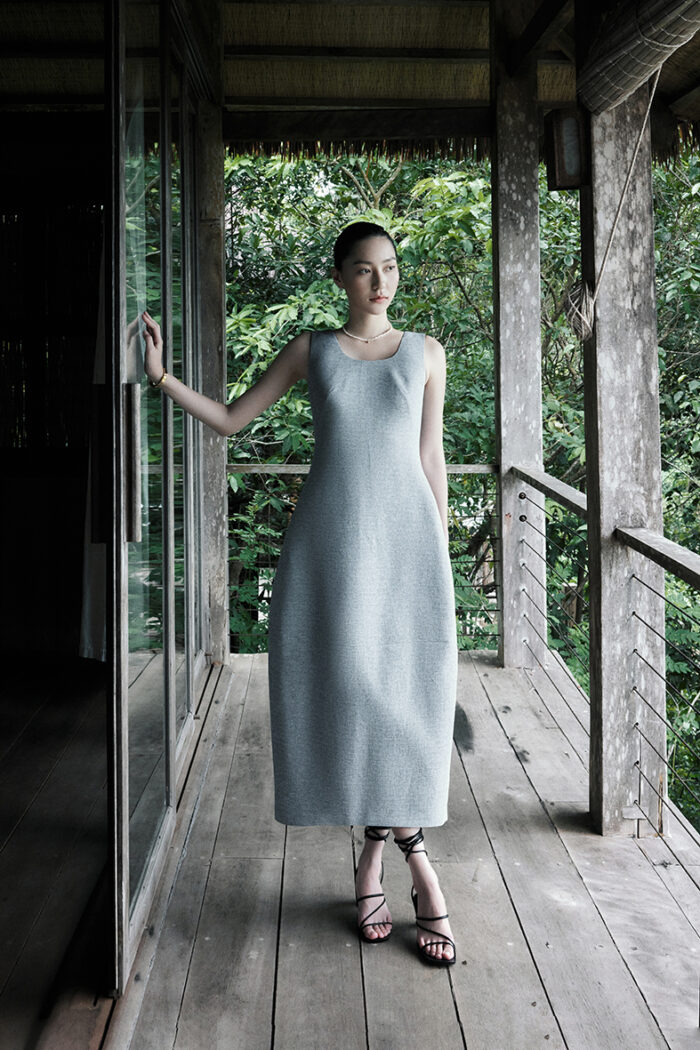 Hydra Wool Blend Midi Dress - Image 1