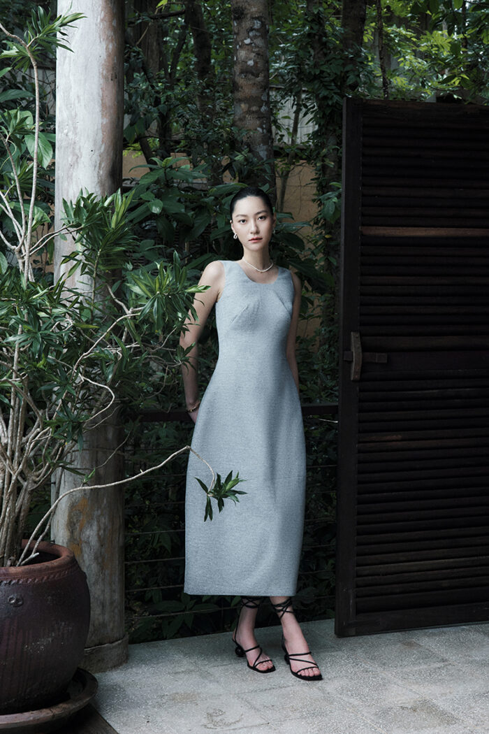 Hydra Wool Blend Midi Dress - Image 3