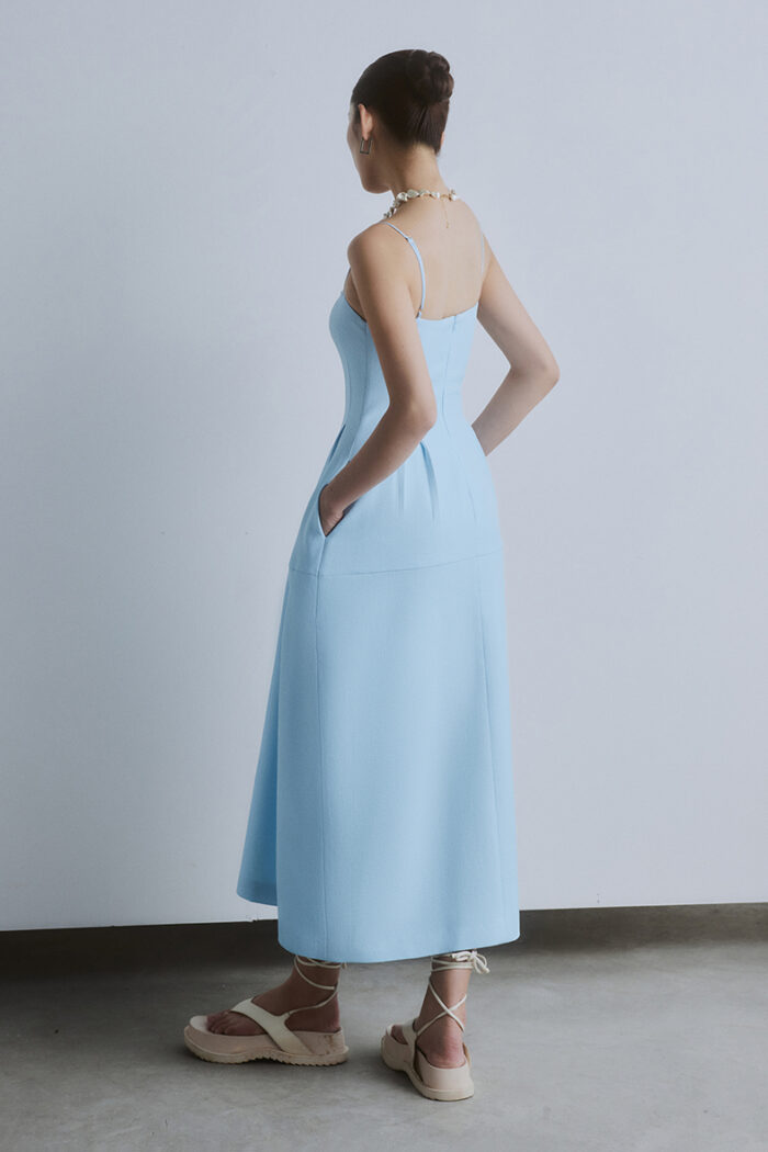 Grace Linen-Blend Midi Dress - Image 6