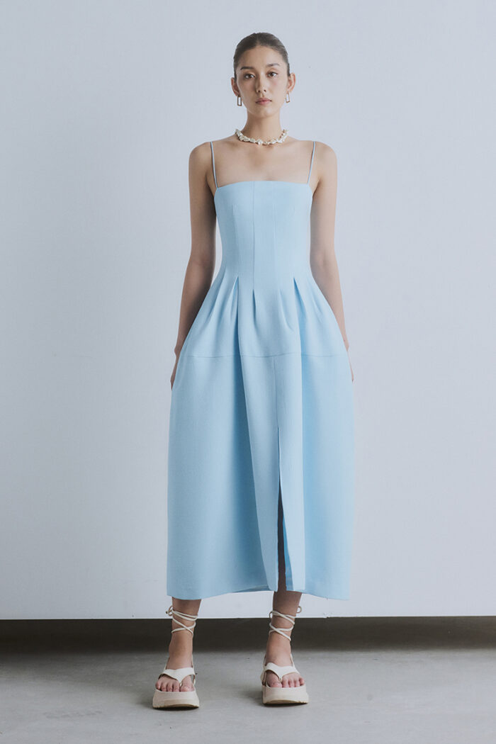 Grace Linen-Blend Midi Dress - Image 1