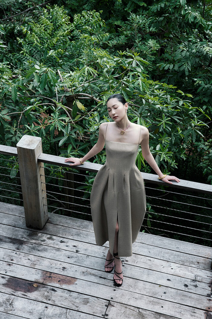 Grace Linen-Blend Midi Dress - Image 6