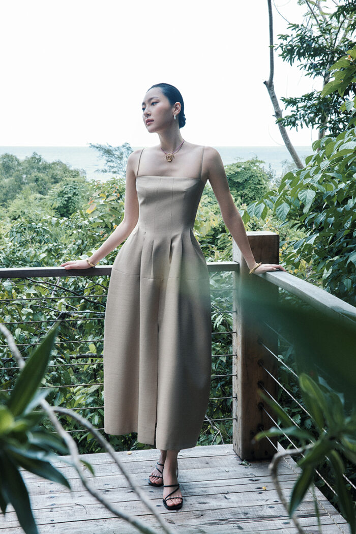 Grace Linen-Blend Midi Dress - Image 5