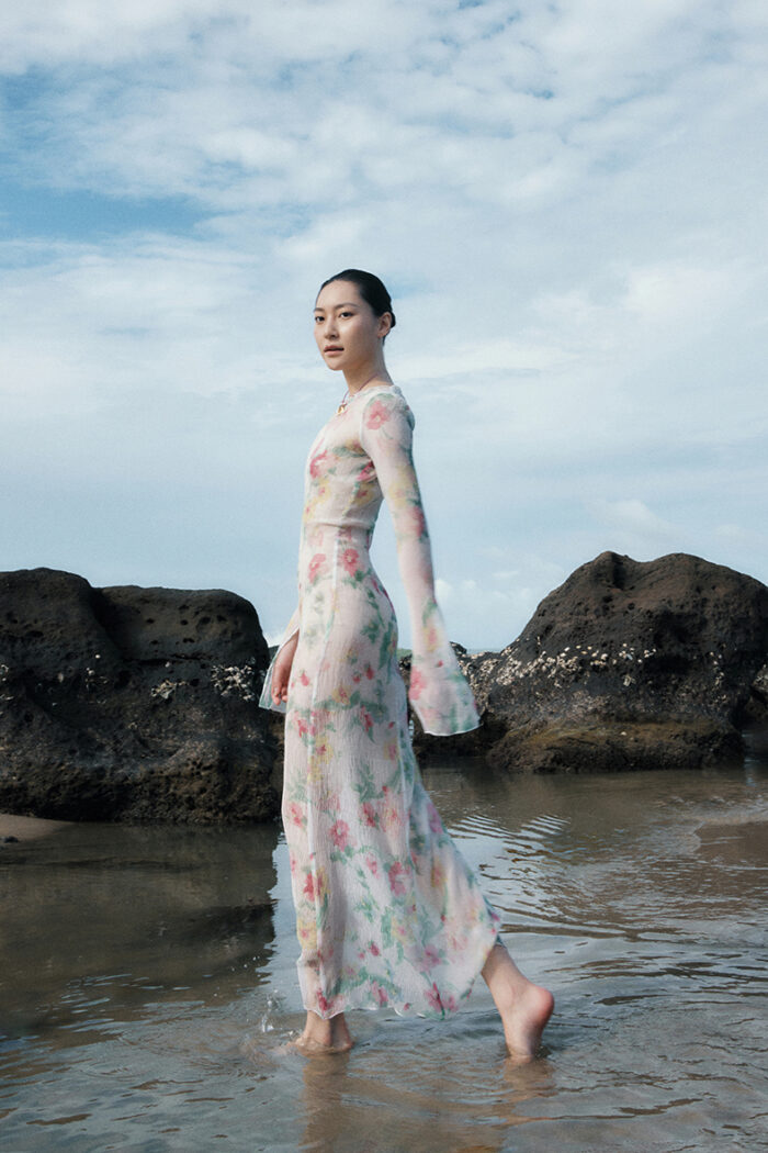 Floral Crinkled-Chiffon Maxi Dress - Image 2