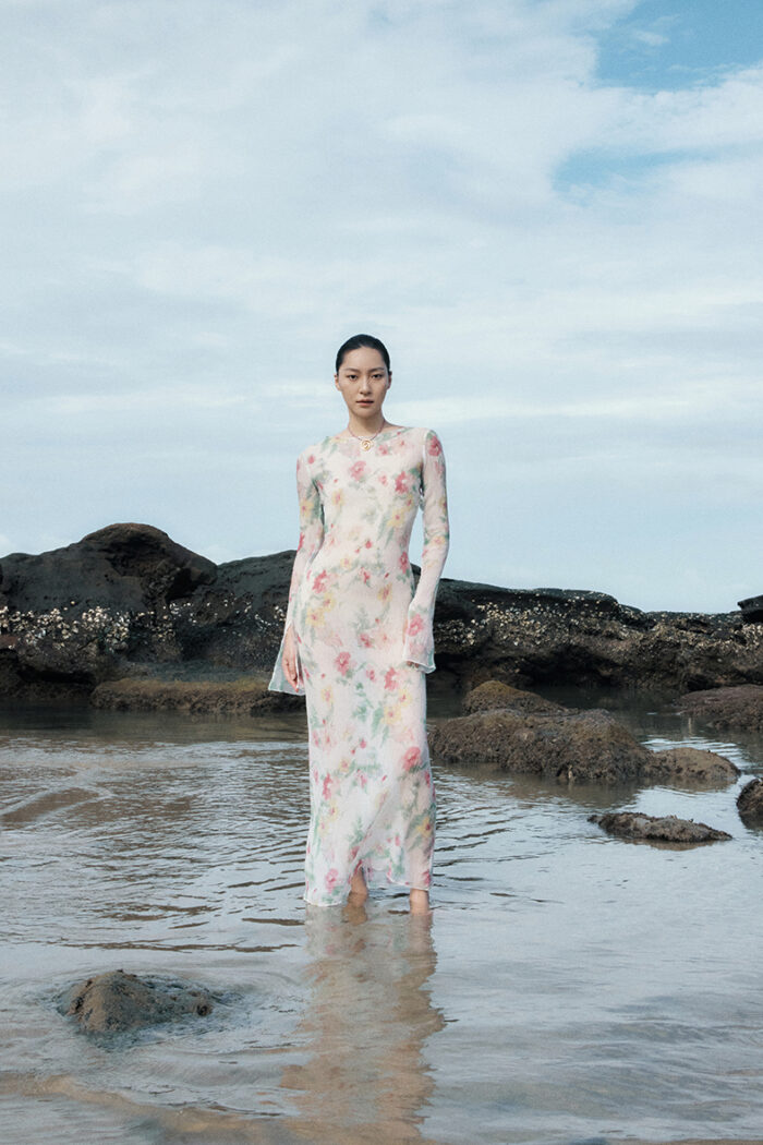 Floral Crinkled-Chiffon Maxi Dress - Image 4