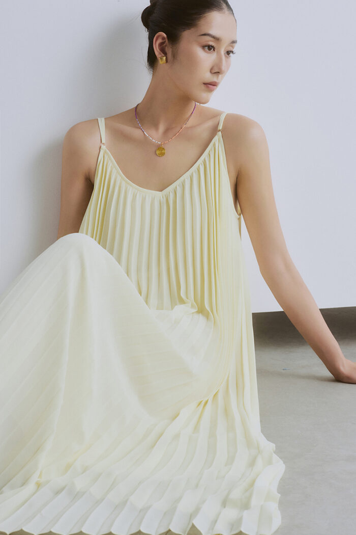 Parmesan Pleated Maxi Dress - Image 5