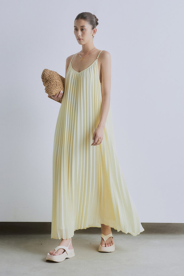 Parmesan Pleated Maxi Dress - Image 4