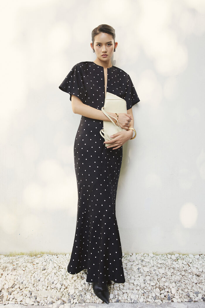 Marni Poka-Dot Silk-Twill Midi Dress - Image 3