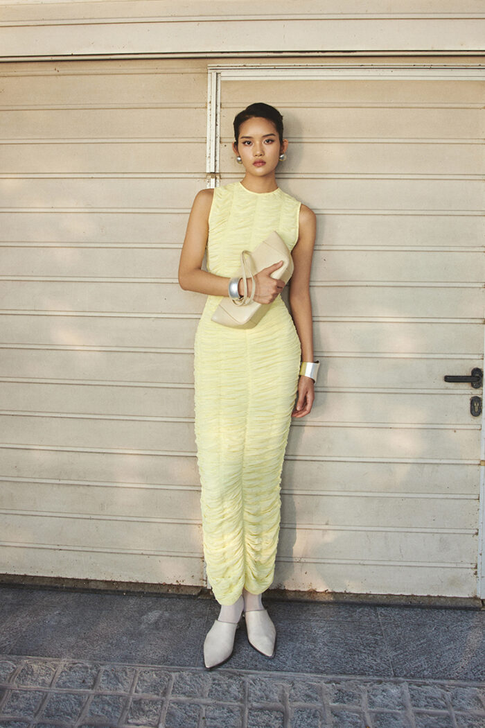 Dalle Embellished Ruched Stretch-Jersey Midi Dress - Image 5