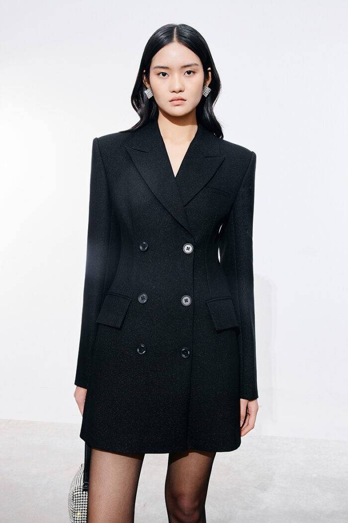 Spencer Metalic Wool-Blend Dress - Image 3