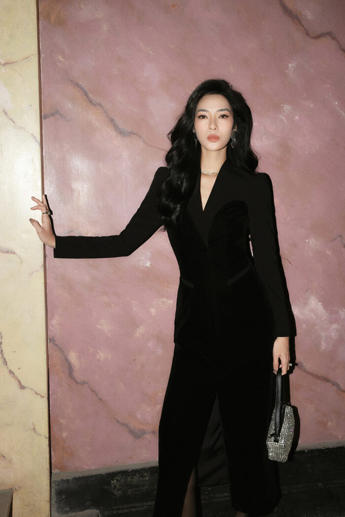 Christian Cotton-Blend Velvet Dress - Image 3