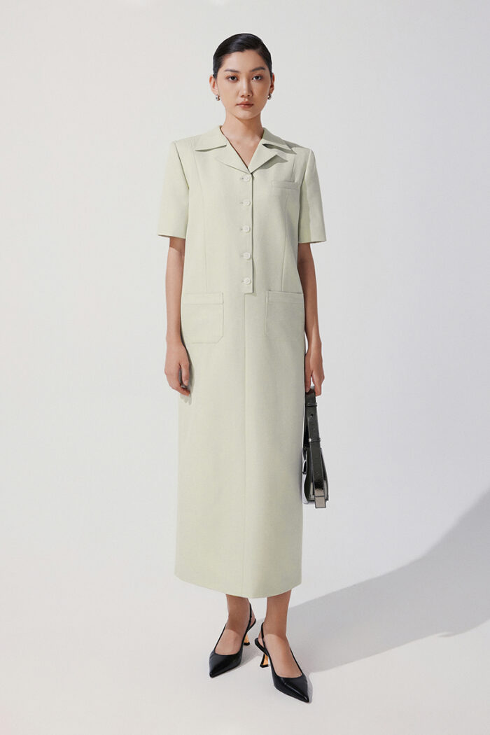 Spiral Short-Sleeve Dress - Image 1