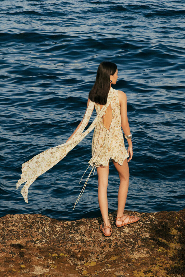 Ruffled Floral-Print Silk-Chiffon Halterneck Mini Dress - Image 5