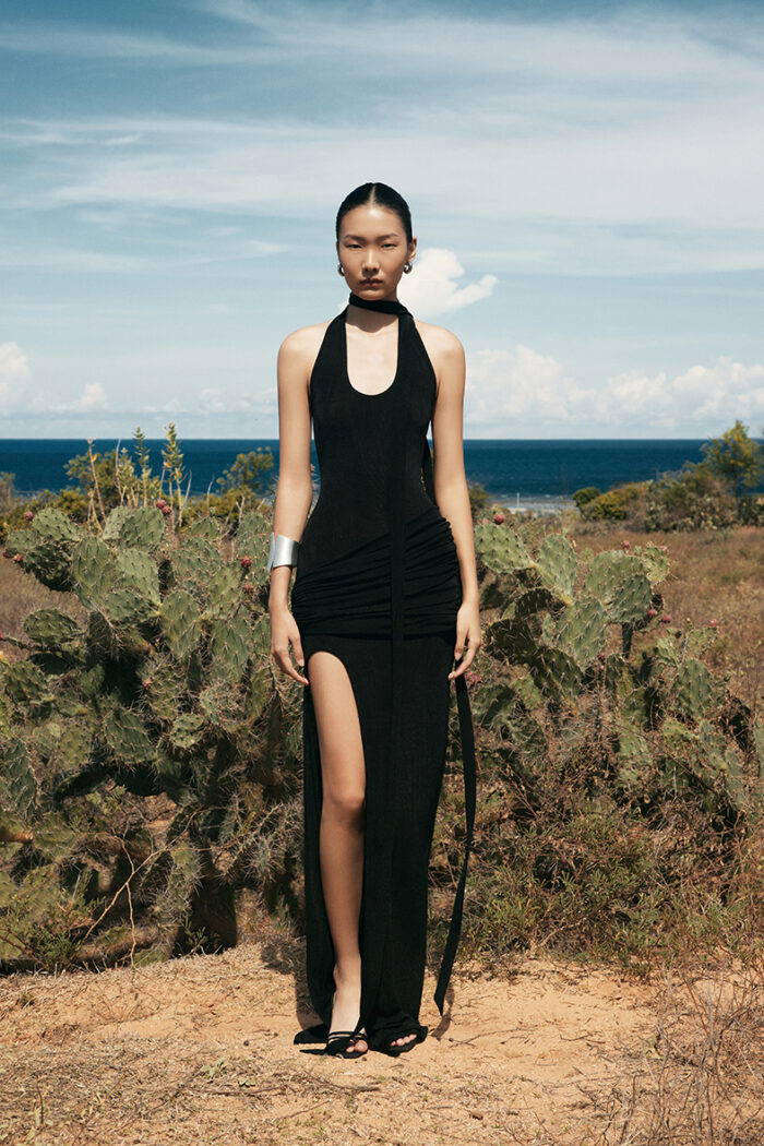 Natalia Tie-Detailed Lyocell-Jersey Maxi Dress - Image 4