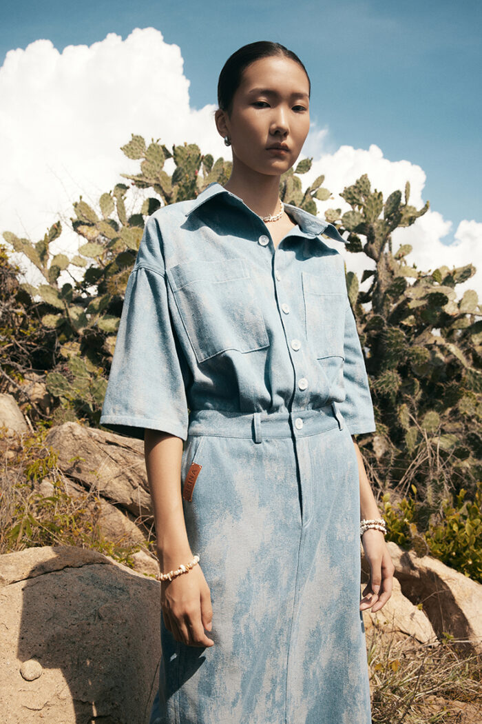 Claire Denim Midi Dress - Image 5