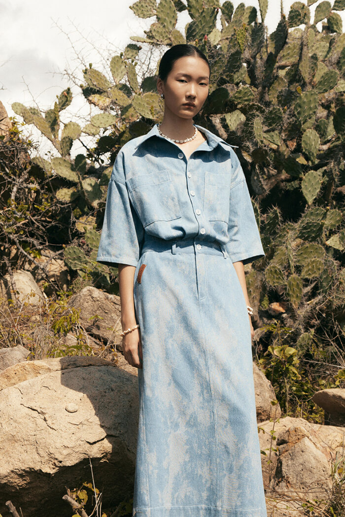 Claire Denim Midi Dress - Image 3