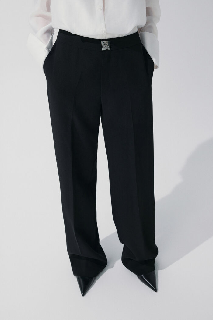 Antone Stretch-Crepe Wide-Leg Pants - Image 2