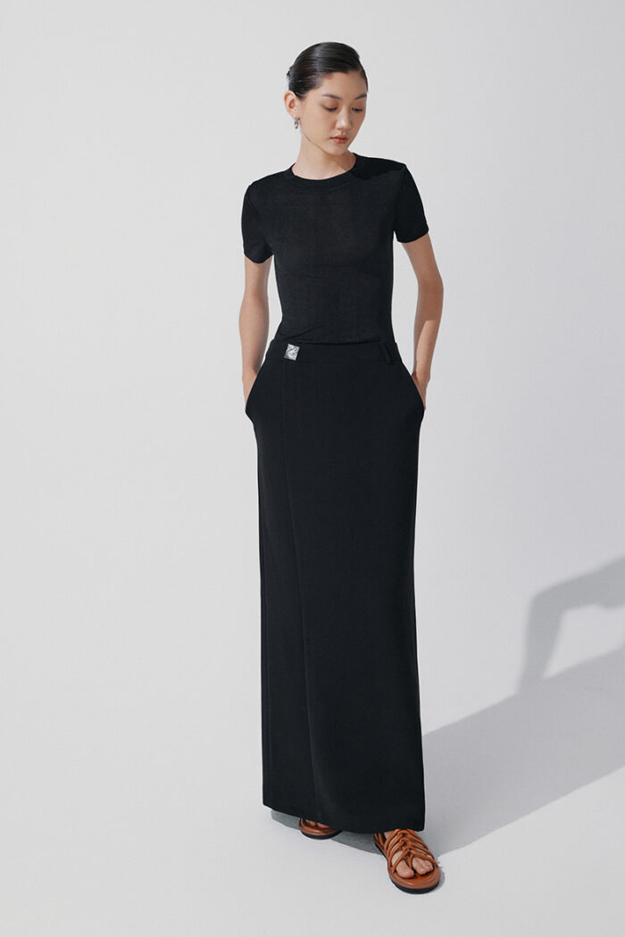 Andrea Stretch-Crepe Maxi Skirt - Image 1