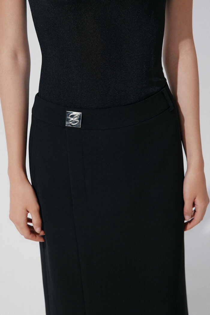Andrea Stretch-Crepe Maxi Skirt - Image 2