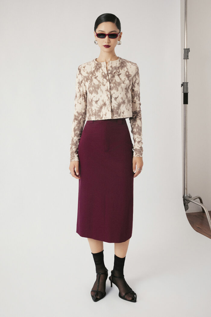 Kamali Cropped Alpaca-blend Cardigan - Image 1