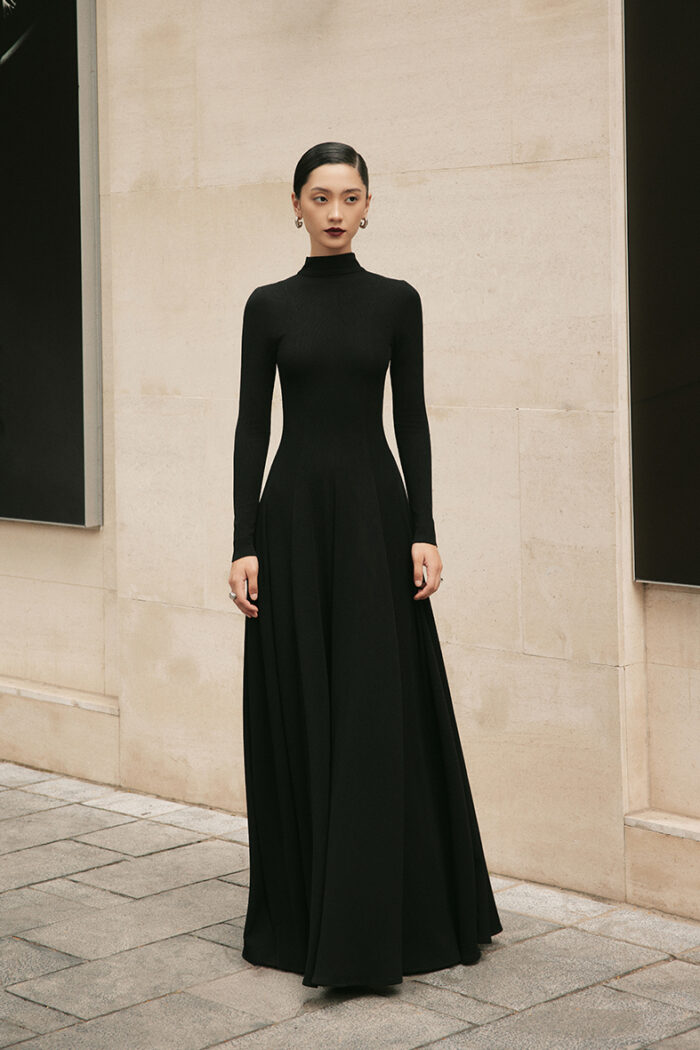 Viviana Embellished Open-back Turtleneck Maxi Dress - Image 3