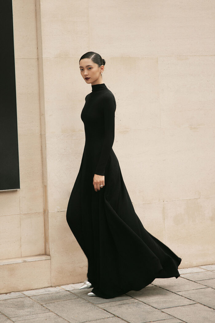 Viviana Embellished Open-back Turtleneck Maxi Dress - Image 5