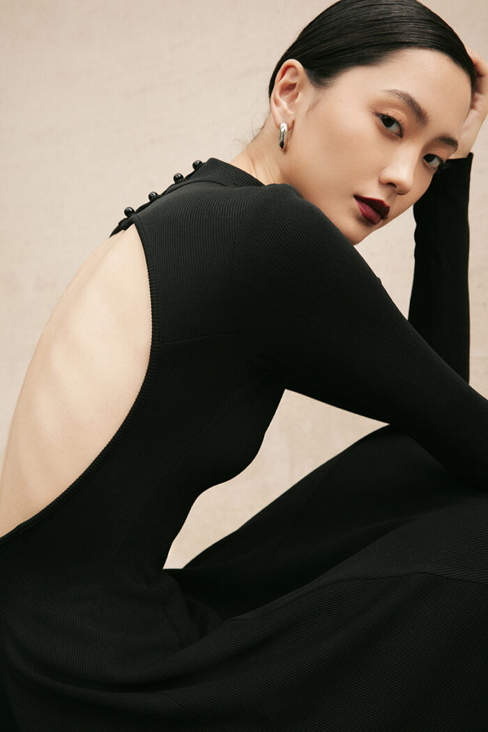 Viviana Embellished Open-back Turtleneck Maxi Dress - Image 2