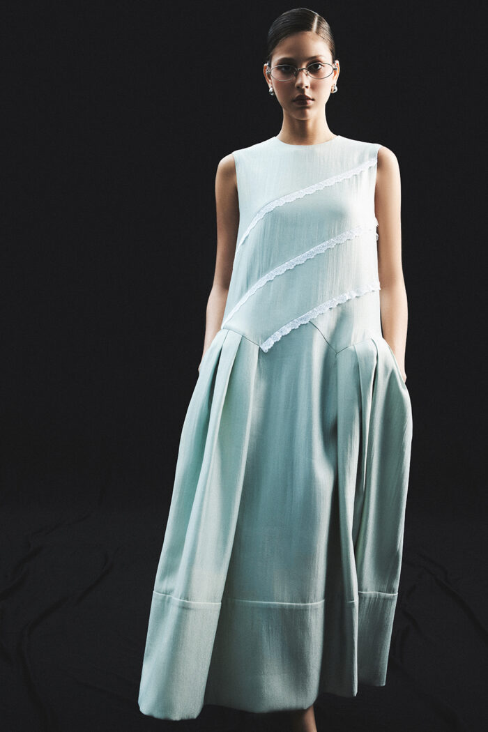 Marsielle Lace-trimmed Silk-gazar Midi Dress - Image 4