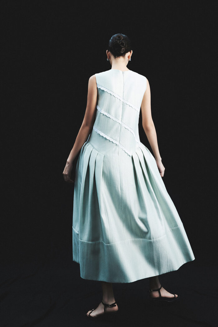 Marsielle Lace-trimmed Silk-gazar Midi Dress - Image 5