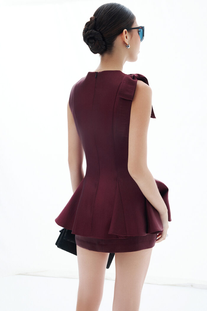 Alaia Peplum Mini Dress - Image 6