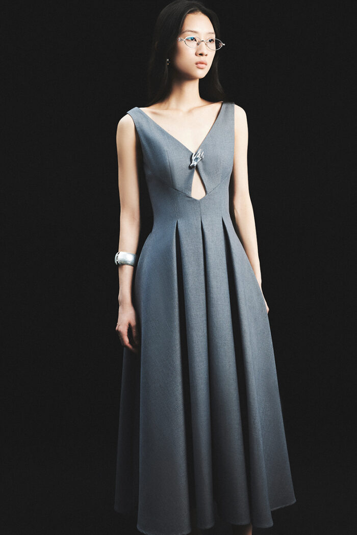 Diane Pleated Midi Dress - Image 6