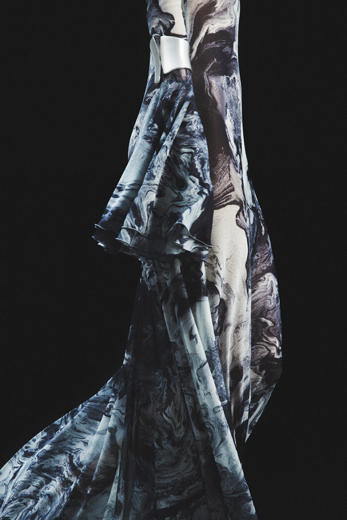 Fairlie Ruffled Printed Stretch-mesh Gown - Image 3