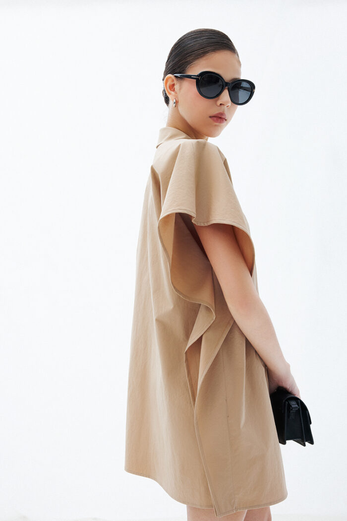 Gwen Oversized Cotton-gabardine Mini Shirt Dress - Image 5