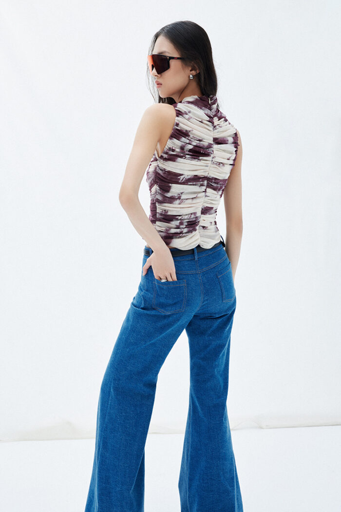 Hetty Printed High-Neck Sleeveless Top - Image 5